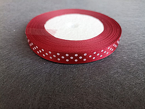 Стрічка атласна в горошок 1см (23м)