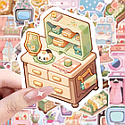 Вінілові стікери з милими ілюстраціями елементів інтер'єру, фото 4