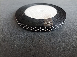 Стрічка атласна в горошок 1см (23м)