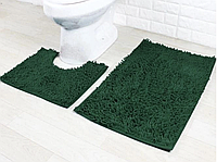 М'які прямокутні килимки у ванну кімнату з мікрофібри 60х90 + 60х40 см Туреччина Локшина