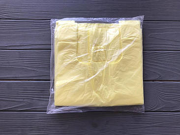 Пакет майка 22х40 см (160 шт) №1 жовта преміум  Відправка м. Ірпінь