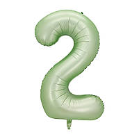 Кулька цифра 2 фольгована 40 дюймів оливковий