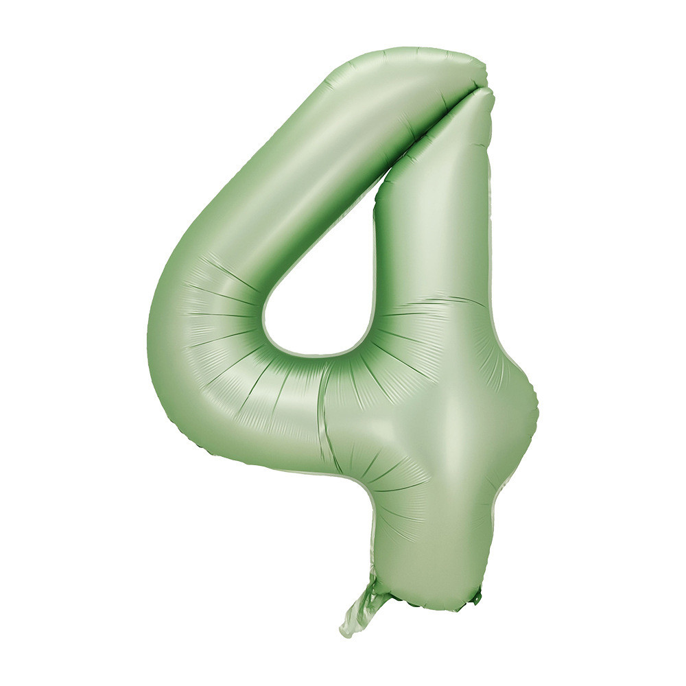 Кулька цифра 4 фольгована 40 дюймів оливковий, фото 1