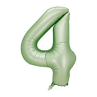 Кулька цифра 4 фольгована 40 дюймів оливковий