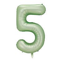 Кулька цифра 5 фольгована 40 дюймів оливковий