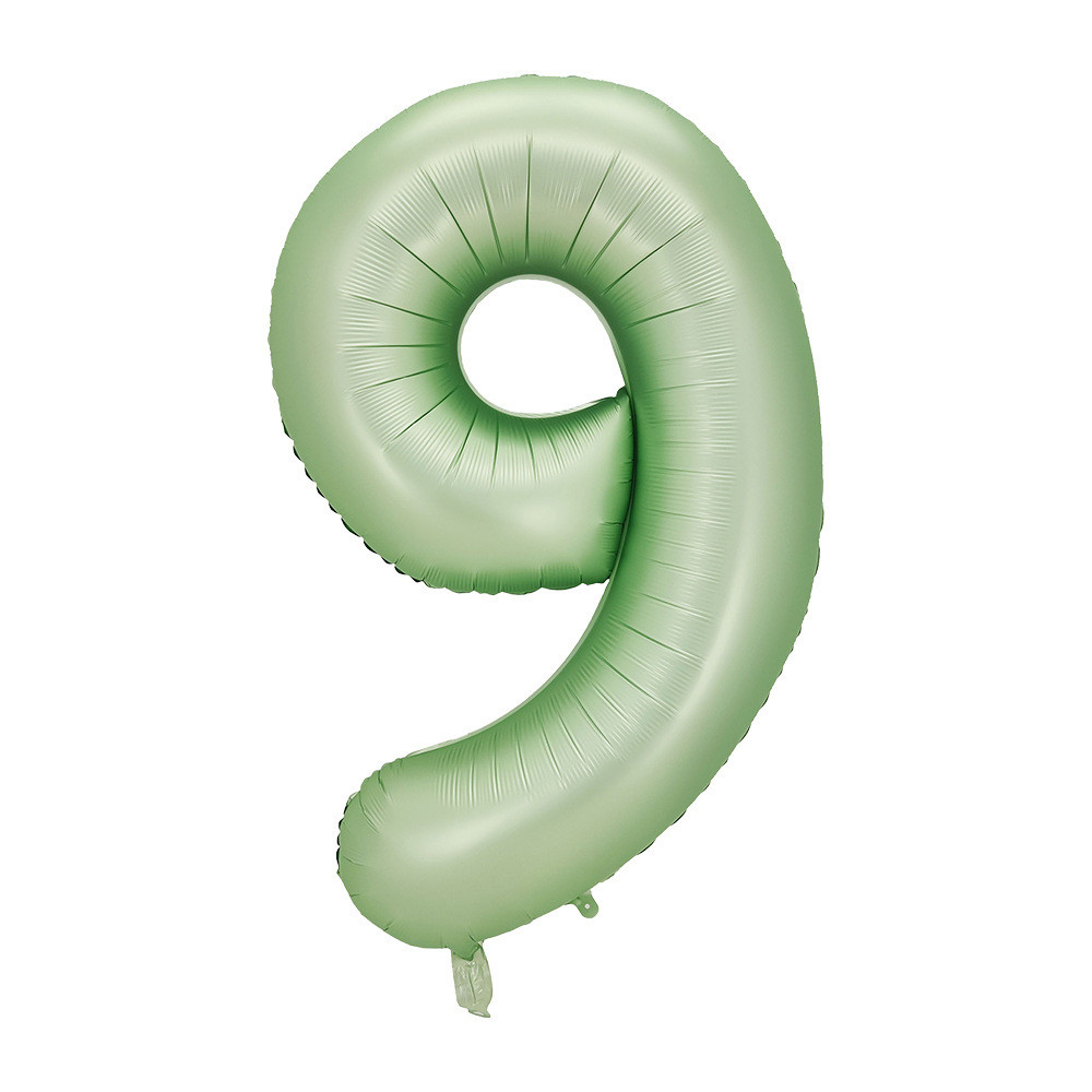 Кулька цифра 9 фольгована 40 дюймів оливковий, фото 1