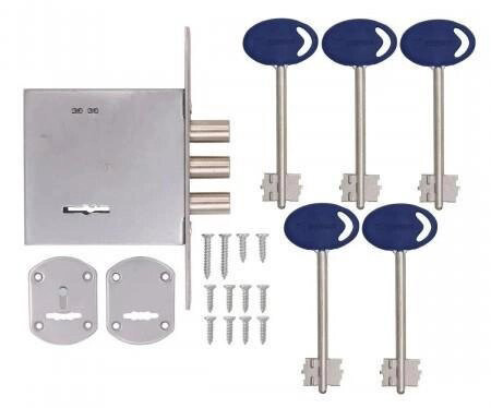 Замок сувальдный дополнительный Шерлок 04.04 5 ключей (Китай) - фото 2 - id-p2059289032