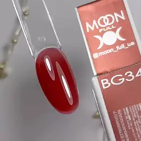 Рідкий гель Moon Full Liquid Builder Gel BG34 для зміцнення та моделювання світлий вишневий 15 мл