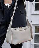 Жіноча сумка екошкіра чорний, бежевий,молоко, фото 5
