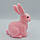 Великодня фігура кролик флок рожевий H15см, фото 2