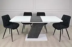 RIO B/V стіл біла аляска РЕ/вугільний камінь