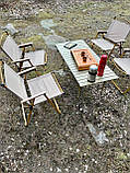 Стіл та стільці для пікніка. Комплект туристичний. Колір бежевий, фото 2