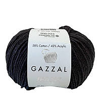 Gazzal JEANS (Газзал Джинс) № 1111 чорний (Пряжа бавовняна, нитки для в'язання)