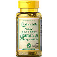 Витамины и минералы Puritan's Pride Vitamin D3 1000 IU, 100 капсул DS