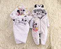 Комплект одежды из 2 предметов для новорожденных, белый с принтом Минни