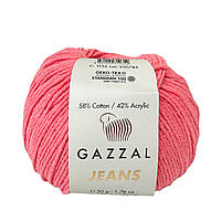 Gazzal JEANS (Газзал Джинс) № 1136 лососевий (Пряжа бавовняна, нитки для в'язання)