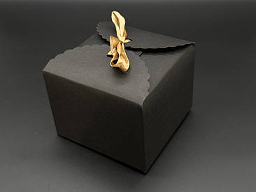 Збірні картонні коробки для подарунків. Колір чорний. 12х12х9 см