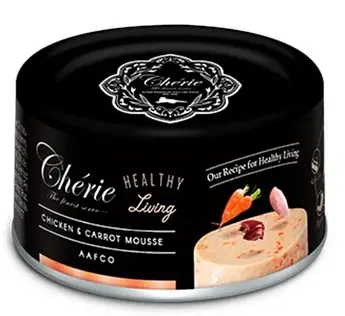 Вологий корм для кішок Cherie Healthy Living Мус із курки та моркви, 80 г