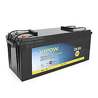 Аккумуляторная батарея Vipow LiFePO4 25,6V 100Ah со встроенной ВМS платой 80A (523*207*215)