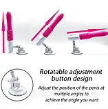 Телескопічна міні секс машина, Вібратор на пульті з висуванням, Секс машина на присоску, Інтимні іграшки, фото 9