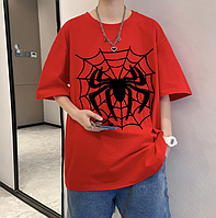 Футболка человек-паук подростковая мужская с пауком Spider-man спайдермен р. L XL XXL