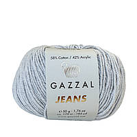 Gazzal JEANS (Газзал Джинс) № 1155 сірий (Пряжа бавовняна, нитки для в'язання)