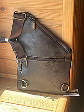 Чоловіча сумка для грошей і документів, Наплічна сумка Коричнева jasper collection 2010, фото 2