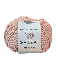 Gazzal JEANS (Газзал Джинс) № 1121 пудра (Пряжа бавовняна, нитки для в'язання)