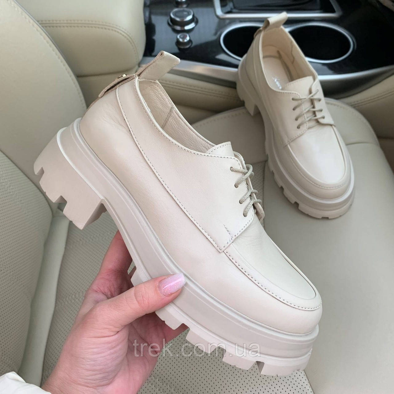 Туфлі жіночі шкіряні бежеві /23545/ 38р, фото 1