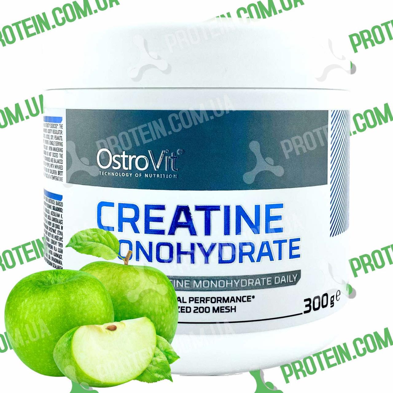 Моногідрат Креатину OstroVit Creatine 300 г Зелене Яблуко Green Apple