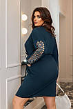 Красива сукня жіноча в стилі спорт шик Тканина двонитка + стрази Розмір 48-50,52-54,56-58, фото 3