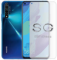 Мягкое стекло Huawei Nova 5t на Экран полиуретановое SoftGlass