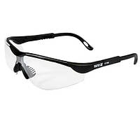 Очки защитные прозрачные открытые рабочие строительные регулируемая длина YATO (YT-7365)