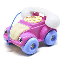 Каталка-машинка "Телефон" (розовая) Toys Shop