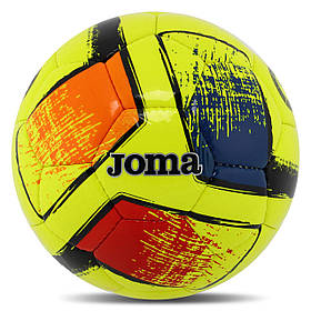 М'яч футбольний Joma DALI II 400649-061-T5 No5 жовтогарячий-синій-червоний
