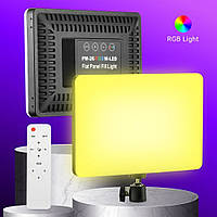 Світло для фото LED-панель RGB PM-26 заповнювальний відеосвіт комплект для фотостудій Led-лампа для фото и