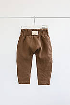 Льняні штани-шорти Ivon, коричневі