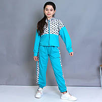 Спортивний костюм для дівчинки демісезонний, вставка серця, 6-10 років, фото 3