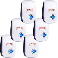 Ультразвуковой отпугиватель вредителей Pest Repeller Ultrasonic Pest Repeller, 6 шт