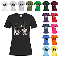 Черная женская футболка С печатью на Хэллоуин (23-4-21)