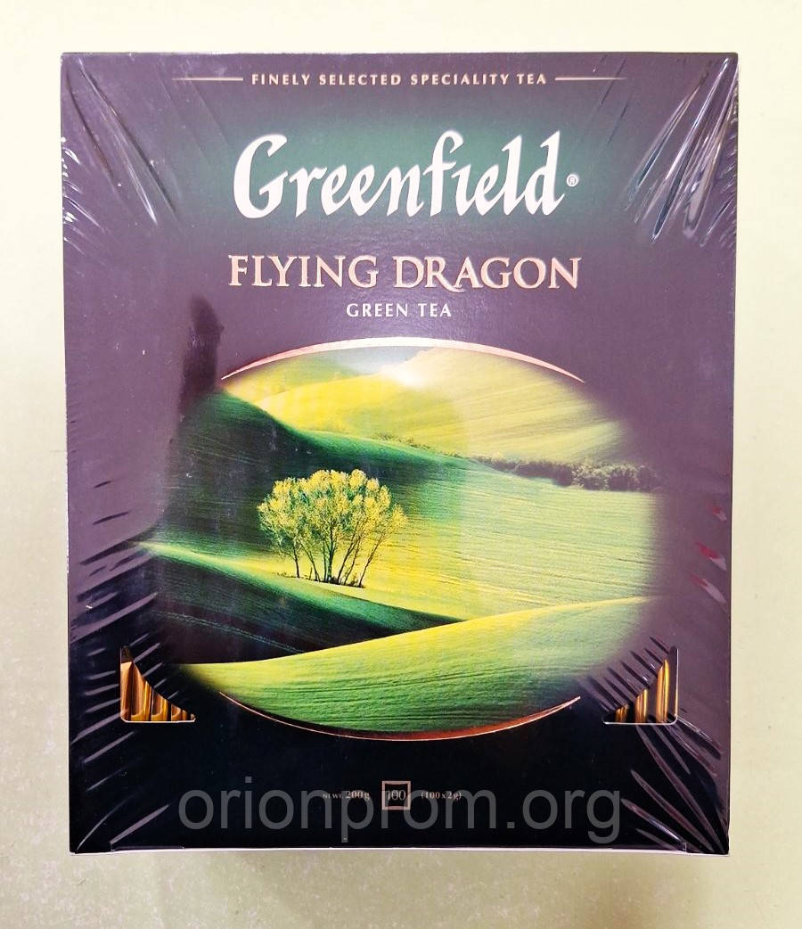 Чай Greenfield Flying Dragon 100 пакетів зелений