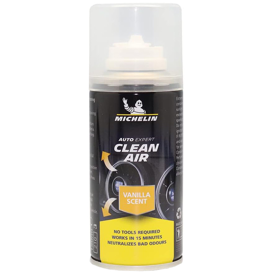 Очисник повітря ваніль Michelin Clean Air (aerosol) Vanilla Scent, 150мл (W32712) (шт.), фото 1