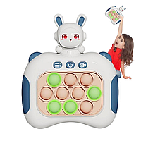 Игрушка антистресс Quick Pop It Baby Bunny, Синий / Детская головоломка / Приставка консоль на батарейках