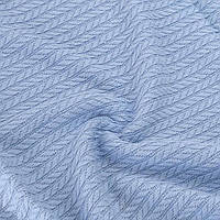 Ткань Полотно Пике Косичка 100% хлопок 240см блакитний