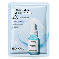 Тканинна маска для обличчя Bioaqua Collagen 2x Moisturizing Facial Mask, з колагеном