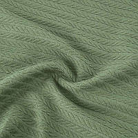 Ткань Полотно Пике Косичка 100% хлопок 240см зелений