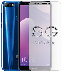 М'яке скло Huawei Y7 2018 на екран поліуретанове SoftGlass