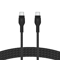 Belkin Кабель USB-С - USB-C витой, силиконовый, с ремешком на магните, 1м, черный Zruchno и Экономно