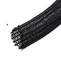 Самозаворачивающаяся сетчатая кабельная оплетка JDDTECH 20 мм черный на отрез 1м