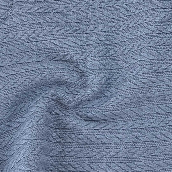 Тканина Полотно Піке Косичка 100% бавовна 240 см джинс, фото 1